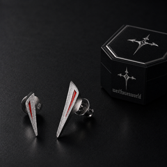 Silver Echo Stud Earrings