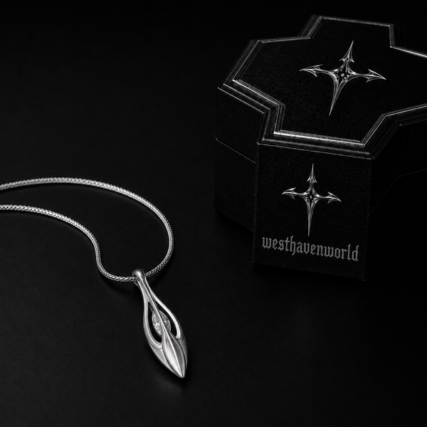 Bellflower Crystal Pendant Snake Chain Necklace
