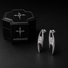 Starlit Claw Moissanite Studs