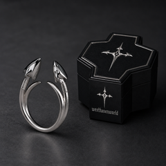 Twin Serpent Arrow Open Ring