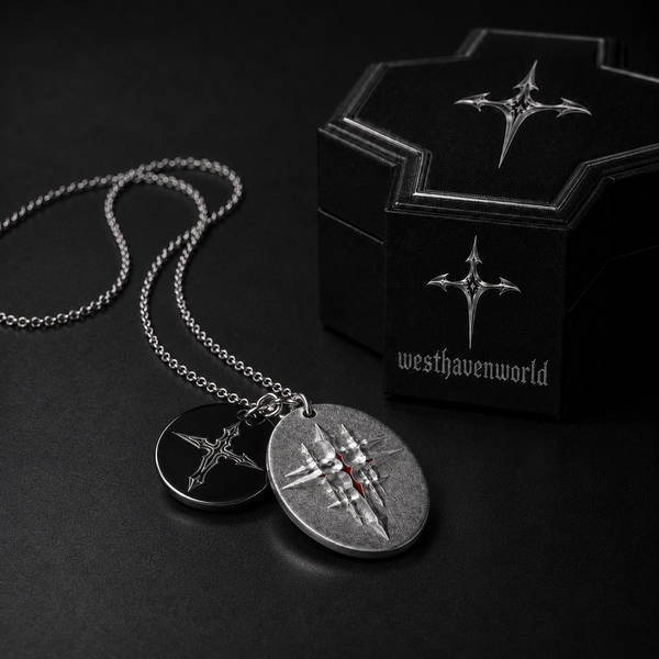 Twin Sigil Pendant Necklace