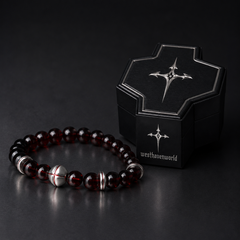 Aether Garnet Beaded Bracelet