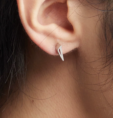 Silver Echo Stud Earrings