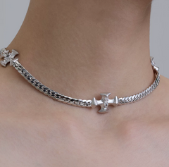 Serpent Halo Choker Necklace