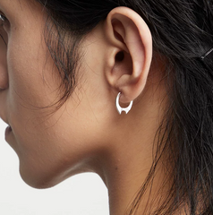 Eclipse Silver Stud Earrings
