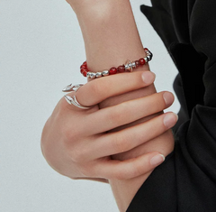 Twin Serpent Arrow Open Ring