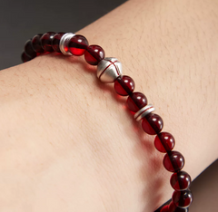 Aether Garnet Beaded Bracelet