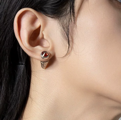 Obsidian Flame Reversed Zircon Studs
