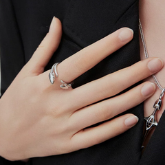 Twin Serpent Arrow Open Ring