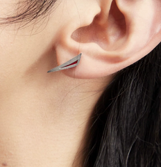 Silver Echo Stud Earrings
