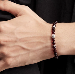 Aether Garnet Beaded Bracelet