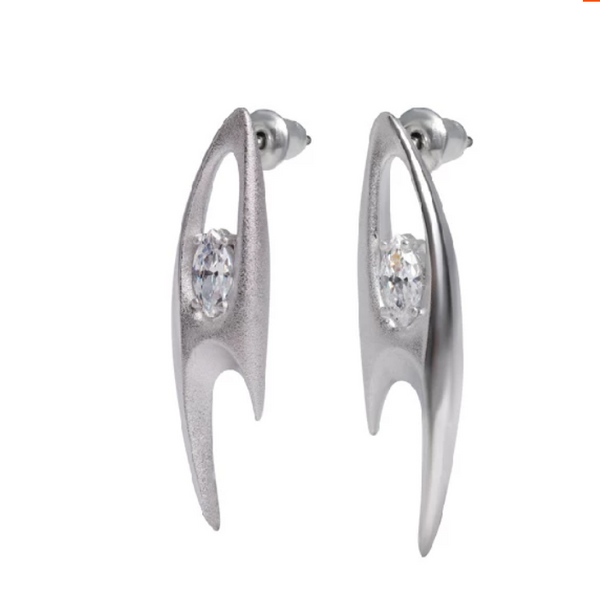 Starlit Claw Moissanite Studs