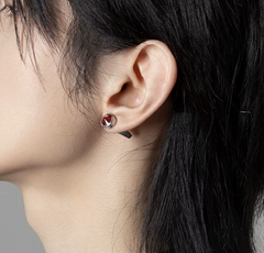 Obsidian Flame Reversed Zircon Studs