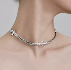 Serpent Halo Choker Necklace