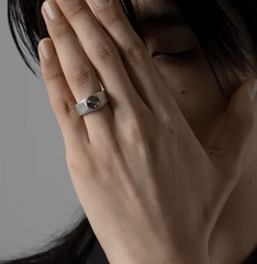 Dual Eclipse Zircon Ring