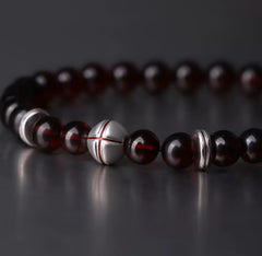Aether Garnet Beaded Bracelet
