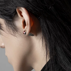 Obsidian Flame Reversed Zircon Studs