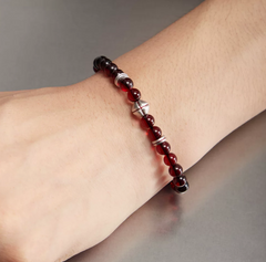 Aether Garnet Beaded Bracelet