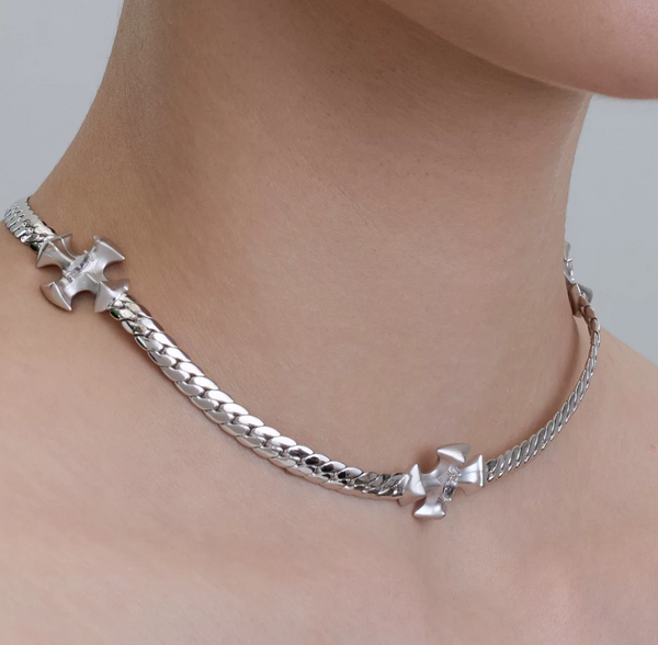 Serpent Halo Choker Necklace